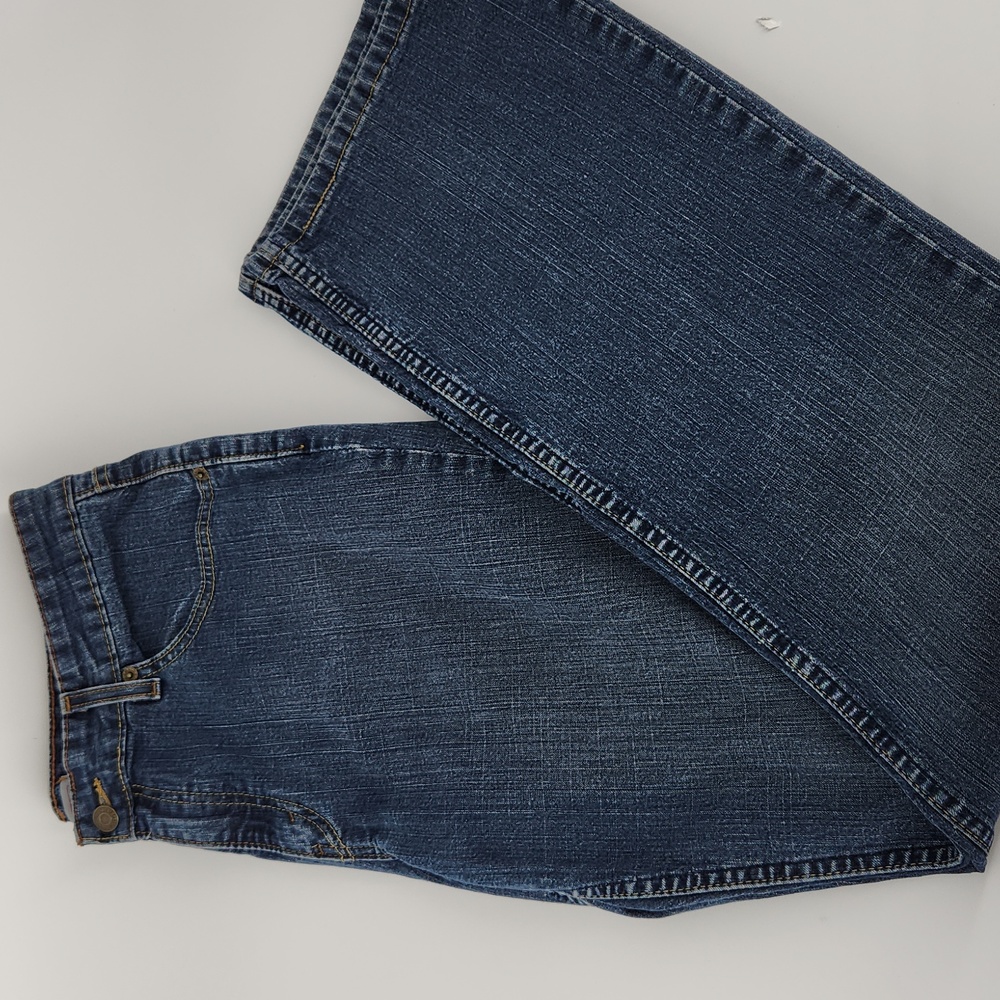 Levi Strauss Misses Signature Women's Blue Jeans Low Rise Boot Cut Size 12 Long